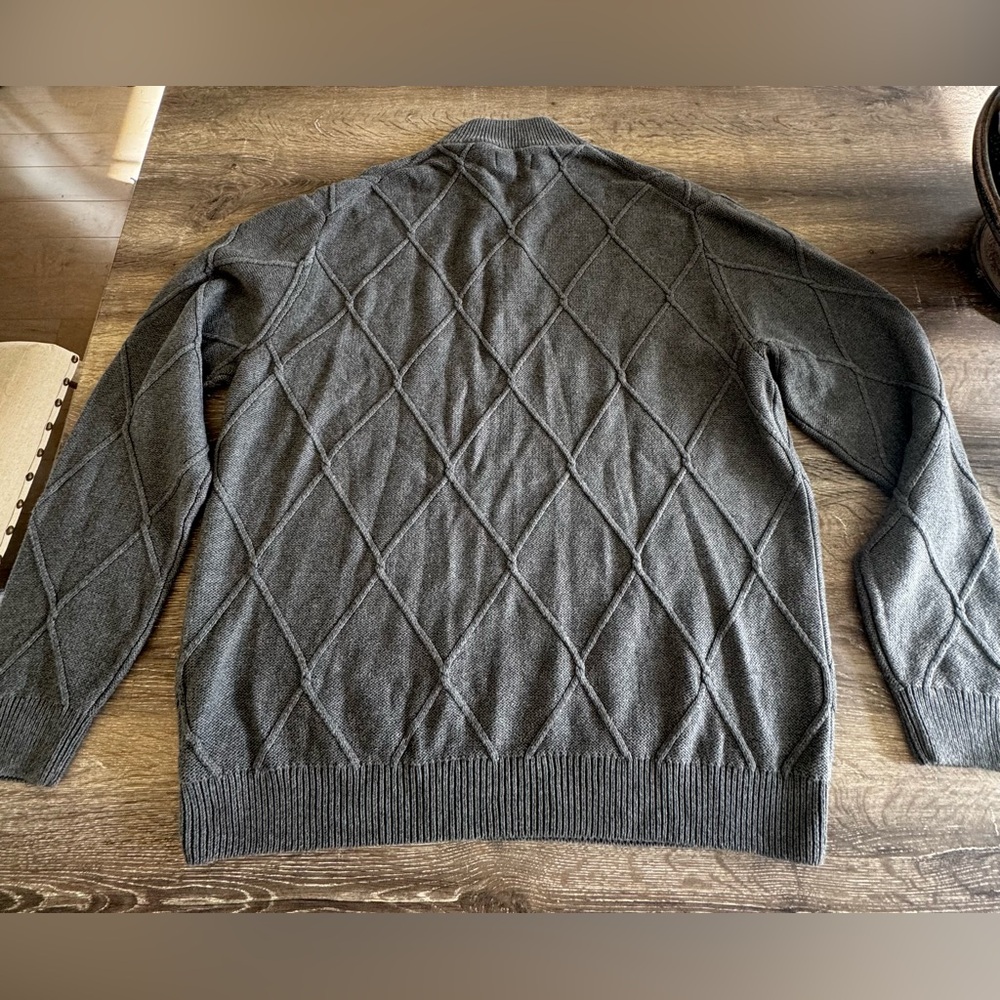 NWT Chaps Gray Quarter Zip Sweater - XXL - Picture 4 of 4